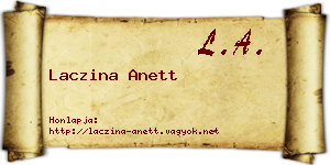 Laczina Anett névjegykártya